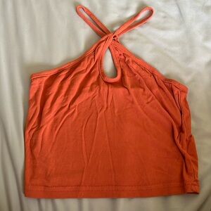 orange cropped tank top